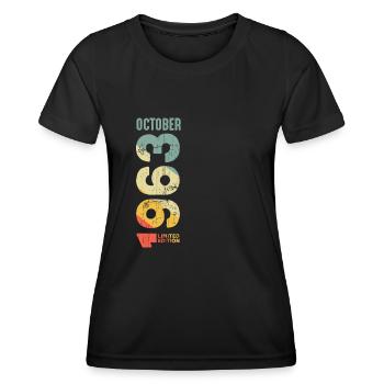Retro October 1963 Year 1963 Retro Vintage 1963 - Women's Functional T-Shirt - black - Front - AI Model Female 172 light (172cm)