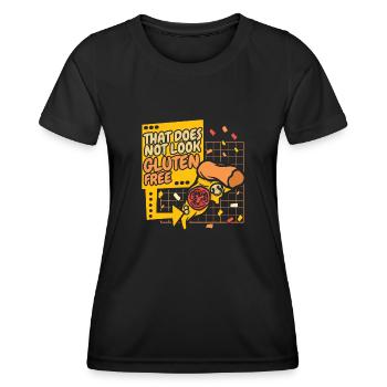 Plaisir sans gluten - T-shirt sport Femme - noir - Devant - AI Model Female 172 light (172cm)