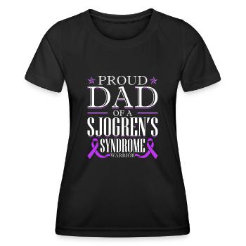 Stolzer Vater Eines Sjogrens-syndrom-kriegers - - Frauen Funktions-T-Shirt - Schwarz - Vorne - AI Model Female 172 light (172cm)