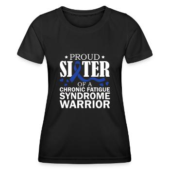 Proud sister of a warrior with chronic - Women's Functional T-Shirt - black - Front - AI Model Female 172 light (172cm)