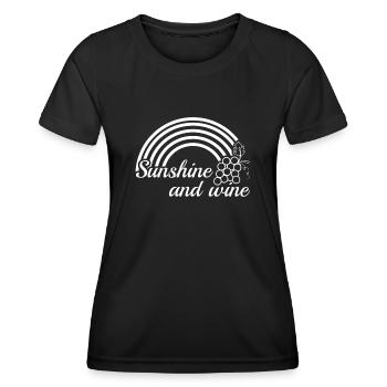 Grapes Wine Wine Drinkers - Women's Functional T-Shirt - black - Front - AI Model Female 172 light (172cm)