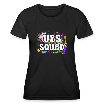 VBS Squad Bibel Shool - Frauen Funktions-T-Shirt - Schwarz - Vorne - AI Model Female 172 light (172cm)