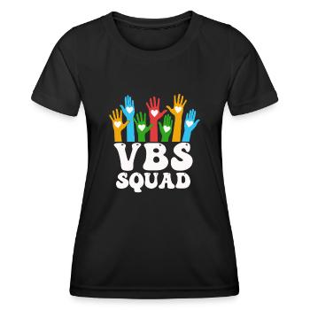 VBS Squad Bibel Shool - Frauen Funktions-T-Shirt - Schwarz - Vorne - AI Model Female 172 light (172cm)