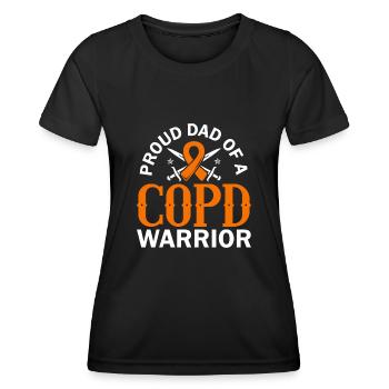 Proud father of a COPD warrior chronic - Women's Functional T-Shirt - black - Front - AI Model Female 172 light (172cm)