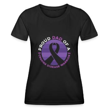 Stolzer Vater Eines Morbus-crohn-kriegers - Frauen Funktions-T-Shirt - Schwarz - Vorne - AI Model Female 172 light (172cm)