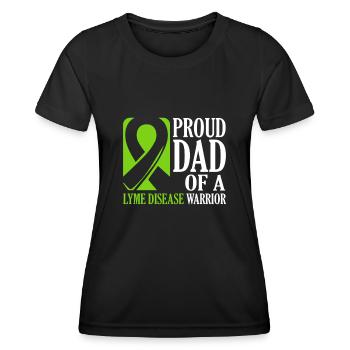 Stolzer Vater Eines Borreliose-kriegers - - Frauen Funktions-T-Shirt - Schwarz - Vorne - AI Model Female 172 light (172cm)