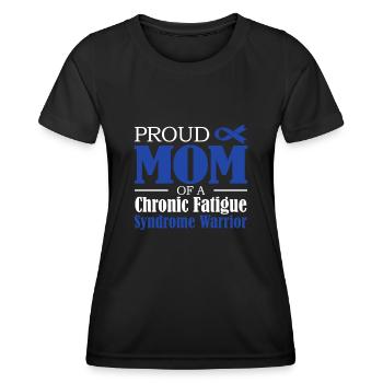 Fière maman d’un guerrier atteint de maladies chroniques - T-shirt sport Femme - noir - Devant - AI Model Female 172 light (172cm)