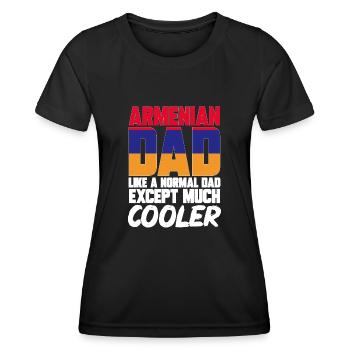 Drapeau arménien Arménie - T-shirt sport Femme - noir - Devant - AI Model Female 172 light (172cm)