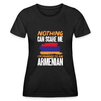 Armenische Flagge Armenien - Frauen Funktions-T-Shirt - Schwarz - Vorne - AI Model Female 172 light (172cm)
