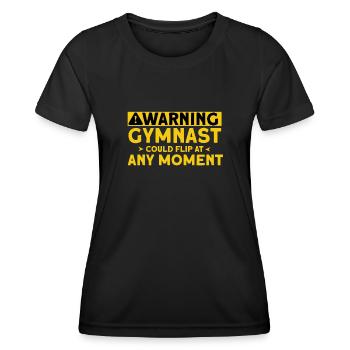 Roue - T-shirt sport Femme - noir - Devant - AI Model Female 172 light (172cm)