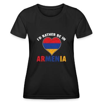 Armenische Flagge Armenien - Frauen Funktions-T-Shirt - Schwarz - Vorne - AI Model Female 172 light (172cm)