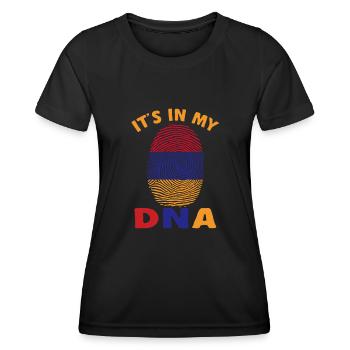 Armenische Flagge Armenien - Frauen Funktions-T-Shirt - Schwarz - Vorne - AI Model Female 172 light (172cm)