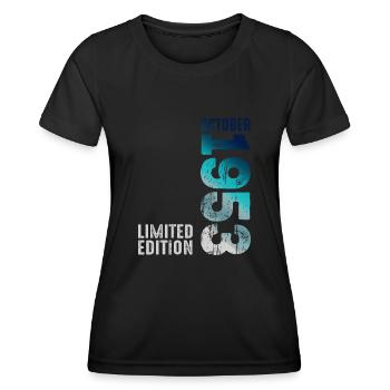 Cool Aesthetic 1953 Since 1953 October 1953 - Frauen Funktions-T-Shirt - Schwarz - Vorne - AI Model Female 172 light (172cm)