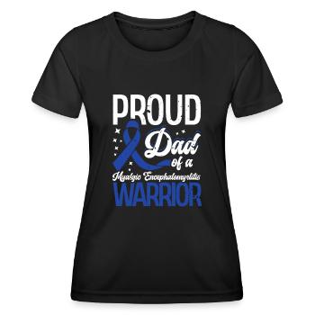 Stolzer Vater Eines Myalgische - Frauen Funktions-T-Shirt - Schwarz - Vorne - AI Model Female 172 light (172cm)