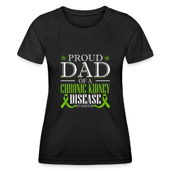 Fier père d’un guerrier atteint de maladies chroniques - T-shirt sport Femme - noir - Devant - AI Model Female 172 light (172cm)
