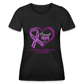 Stolze Mutter Eines Morbus-crohn-kriegers - Frauen Funktions-T-Shirt - Schwarz - Vorne - AI Model Female 172 light (172cm)