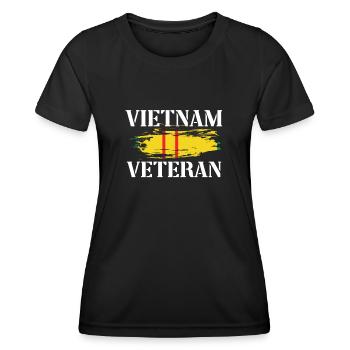 Us Army Vietnam Veteran - Frauen Funktions-T-Shirt - Schwarz - Vorne - AI Model Female 172 light (172cm)