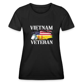 Us Army Vietnam Veteran - Frauen Funktions-T-Shirt - Schwarz - Vorne - AI Model Female 172 light (172cm)