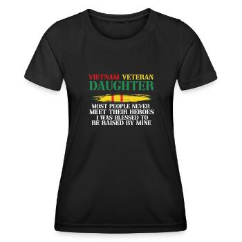 Us Army Vietnam Veteran - Frauen Funktions-T-Shirt - Schwarz - Vorne - AI Model Female 172 light (172cm)