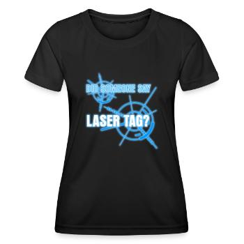 Lasertag Lasergame Laser Tag Laserdrom - Women's Functional T-Shirt - black - Front - AI Model Female 172 light (172cm)