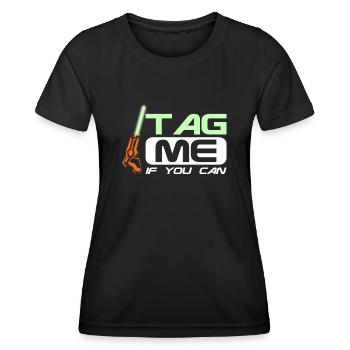 Laser Tag, Lasertag, Lasergame, Laserdrom - Women's Functional T-Shirt - black - Front - AI Model Female 172 light (172cm)