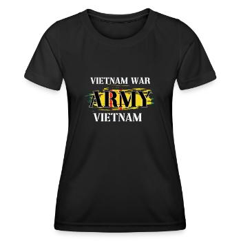Us Army Vietnam Veteran - Frauen Funktions-T-Shirt - Schwarz - Vorne - AI Model Female 172 light (172cm)