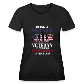 Us Army Vietnam Veteran - Frauen Funktions-T-Shirt - Schwarz - Vorne - AI Model Female 172 light (172cm)