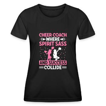 Cheerleading Coach Cheer Coach Cheerleader Cheer T - Women's Functional T-Shirt - black - Front - AI Model Female 172 light (172cm)