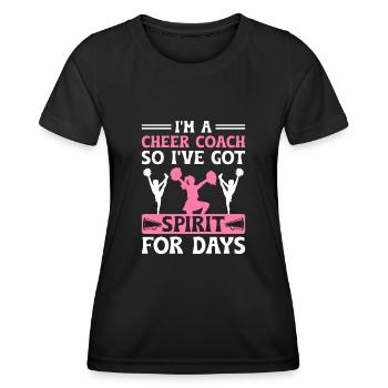 Cheerleading Coach Cheer Coach Cheerleader Cheer T - Frauen Funktions-T-Shirt - Schwarz - Vorne - AI Model Female 172 light (172cm)