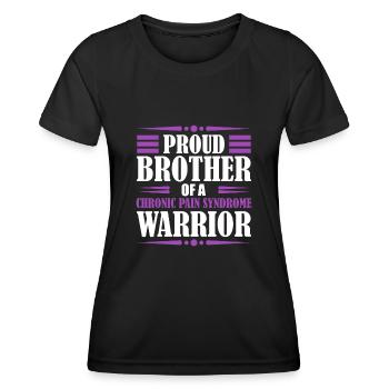 Proud brother of a warrior with chronic - Women's Functional T-Shirt - black - Front - AI Model Female 172 light (172cm)