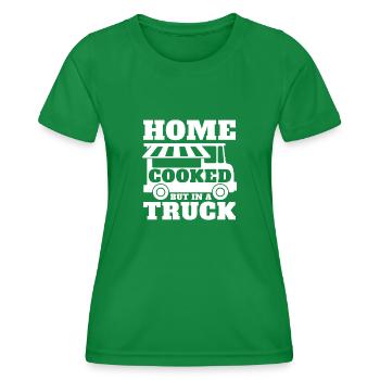 Street food - Women's Functional T-Shirt - kelly green - Front - AI Model Female 172 dark (172cm)