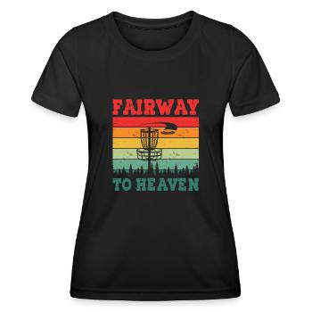Disc Golf Player Disc Golfer Frisbee Player Par Pu - T-shirt sport Femme - noir - Devant - AI Model Female 172 light (172cm)