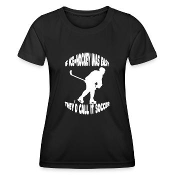 Eishockeyspieler Hockeyfan Eishockeyteam Eishockey - Frauen Funktions-T-Shirt - Schwarz - Vorne - AI Model Female 172 light (172cm)