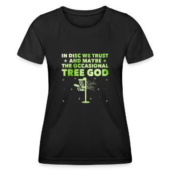 Disc Golf Player Disc Golfer Frisbee Player Par Pu - Frauen Funktions-T-Shirt - Schwarz - Vorne - AI Model Female 172 light (172cm)