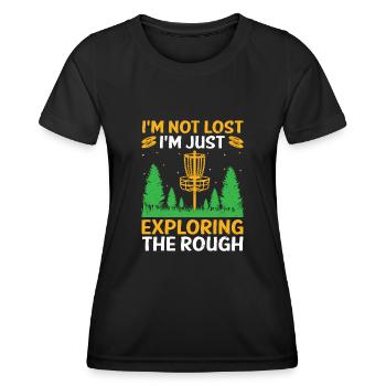 Disc Golf Player Disc Golfer Frisbee Player Par Pu - T-shirt sport Femme - noir - Devant - AI Model Female 172 light (172cm)