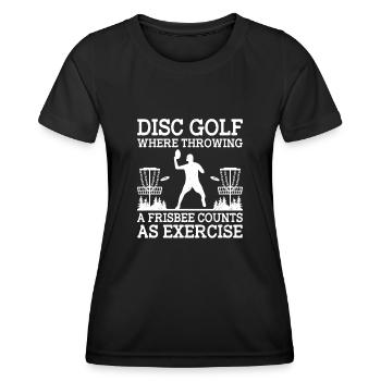 Disc Golf Player Disc Golfer Frisbee Player Par Pu - Frauen Funktions-T-Shirt - Schwarz - Vorne - AI Model Female 172 light (172cm)