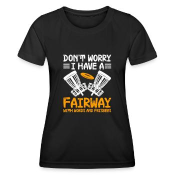 Disc Golf Player Disc Golfer Frisbee Player Par Pu - Women's Functional T-Shirt - black - Front - AI Model Female 172 light (172cm)