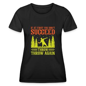 Disc Golf Player Disc Golfer Frisbee Player Par Pu - Frauen Funktions-T-Shirt - Schwarz - Vorne - AI Model Female 172 light (172cm)