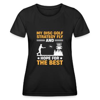 Disc Golf Player Disc Golfer Frisbee Player Par Pu - Women's Functional T-Shirt - black - Front - AI Model Female 172 light (172cm)