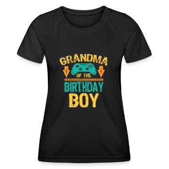 Grand-mère de la famille de jeux Birthday Boy - T-shirt sport Femme - noir - Devant - AI Model Female 172 light (172cm)