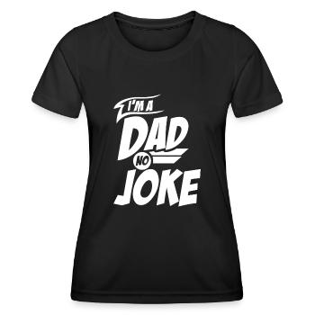 Blague drôle Papa Papa Blagues - T-shirt sport Femme - noir - Devant - AI Model Female 172 light (172cm)