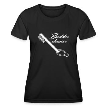 Bouldern - Frauen Funktions-T-Shirt - Schwarz - Vorne - AI Model Female 172 light (172cm)