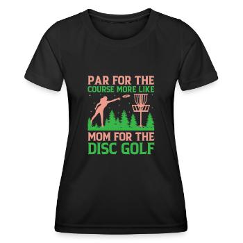 Disc Golf Player Disc Golfer Frisbee Player Par Pu - T-shirt sport Femme - noir - Devant - AI Model Female 172 light (172cm)