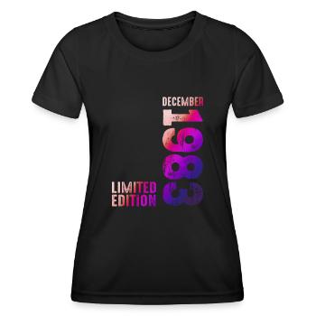 Since December 1983 Year 1983 Retro Vintage 1983 - Women's Functional T-Shirt - black - Front - AI Model Female 172 light (172cm)