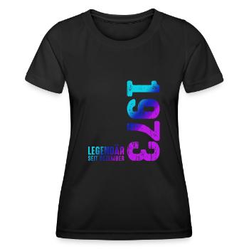 Since December 1973 Year 1973 Retro Vintage 1973 - Frauen Funktions-T-Shirt - Schwarz - Vorne - AI Model Female 172 light (172cm)
