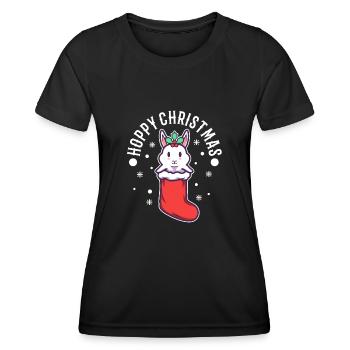 Noël houblonné - T-shirt sport Femme - noir - Devant - AI Model Female 172 light (172cm)