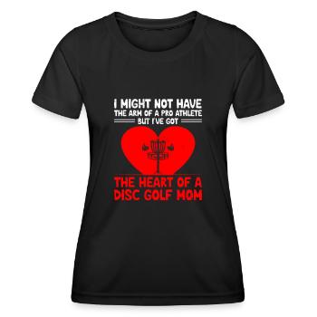 Disc Golf Player Disc Golfer Frisbee Player Par Pu - T-shirt sport Femme - noir - Devant - AI Model Female 172 light (172cm)