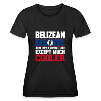 Belize Flagge Belizer - Frauen Funktions-T-Shirt - Schwarz - Vorne - AI Model Female 172 light (172cm)