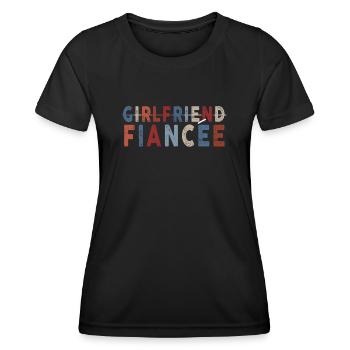 Fiancée Fiancée Fianc - T-shirt sport Femme - noir - Devant - AI Model Female 172 light (172cm)