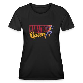 Marathon Queen Marathon Finisher Marathon Runner - Women's Functional T-Shirt - black - Front - AI Model Female 172 light (172cm)